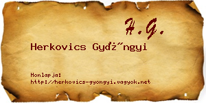 Herkovics Gyöngyi névjegykártya